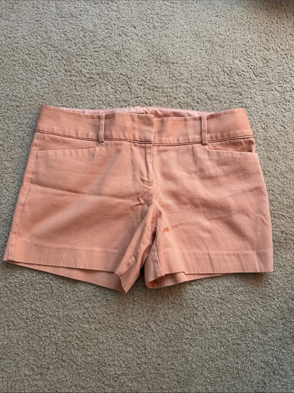 The Limited Peach High-Waist Textured Shorts
